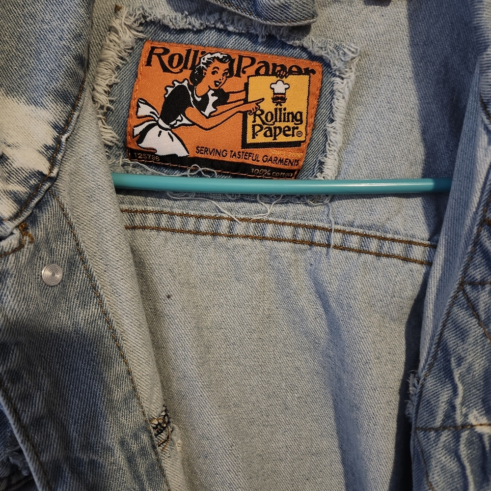 Rolling papers Men's Blue Jean  jacket